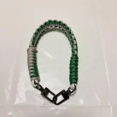 パラコードショルダーストラップ 緑白グレー