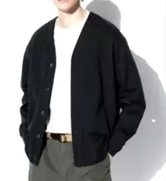 ユニクロ メンズ スウェットカーディガン XL 黒