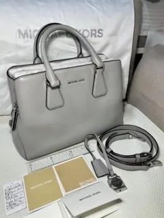 美品 証明書付きMICHAEL KORS 2wayグレー ショルダーバッグ
