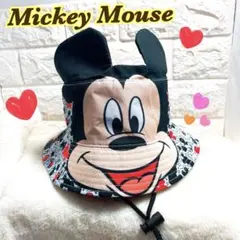 ミッキーマウス／バケットハット／耳付き帽子／ディズニー／可愛い❤️／未使用品
