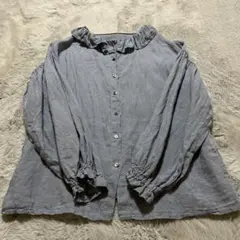 CUORE STORE リネンギャザーブラウス