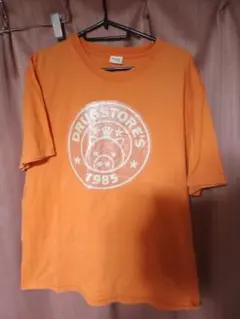 drug store'sドラッグストアーズ でかぶたプリントTシャツオレンジ Fのサムネイル