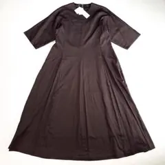 新品タグ⭐️SACRA コットンシルク ロングワンピース 38 Aライン 日本製のサムネイル