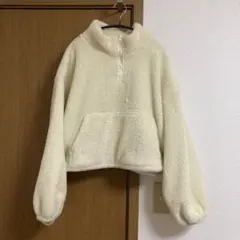 【値下げ！】coca ボアハーフジップトップスプルオーバー M