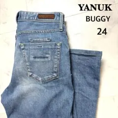 【美品】大人気 バギー YANUK Shanny ワイドデニム ジーンズ 24のサムネイル