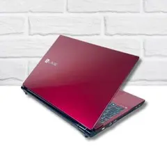 美品レッド❤️爆速SSDフルHD DVDカメラwindows11ノートパソコン赤
