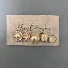 パールとストーンのヘアピン