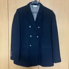 ネイビー ダブルブレスト ブレザー Lサイズ
