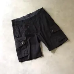 adidas アディダス　ハーフパンツ　半ズボン　裾ロゴ　刺繍　ブラック　希少