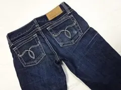 MOUSSY☆濃紺パウダースキニーデニム☆24☆ウェスト約70cm