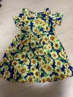 子供袋　ワンピース　ひまわり　肩出しのサムネイル