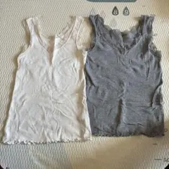 GU レース付きタンクトップ 2枚セット Lサイズ