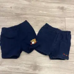 ミキハウス ネイビー ボトムス 80.90 2点セット