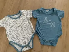 クマ柄ロンパース2点セット 70㎝