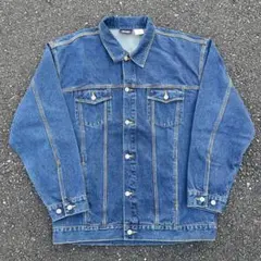 90s 00s Vintage デニムジャケット 濃紺 インディゴ XL