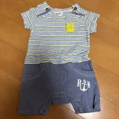 RAG MART ロンパース 80cm ボーダー マリンのサムネイル