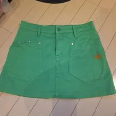 PEARLY GATES グリーン ミニスカート