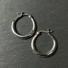 d*ん様 シルバー925 silver シンプルフープピアス/軽研磨仕上げ/両耳
