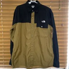 THE NORTH FACE 長袖シャツ L 黒/ベージュ ナイロン