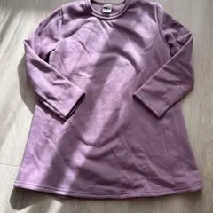 極美品★水洗いのみ　Bee des Bee 120 裏起毛　ワンピース　パープル