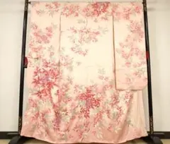 着物　振袖　枝桜　花柄 ピンク系　正絹　単品販売のサムネイル