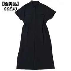 希少✨SOEJU ソージュ 半袖ロングシャツワンピース パープル トールサイズ 希少✨SOEJU ソージュ 半袖ロングシャツワンピース パープル トール
