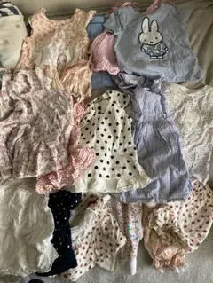 80 90 まとめ売り　女の子　Tシャツ　ワンピース　パンツ　16点