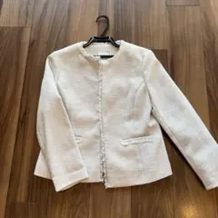 ROPÉ PICNIC ノーカラージャケット 38 ホワイト