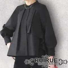 試着程度　ルイルエブティック　サイドケープ　アシンメトリーブラウス