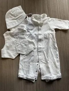 ミキハウス セレモニードレス タキシード風 3点 50-60cm 退院着