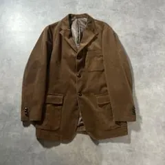 ヴィンテージ クロコダイル コーデュロイ くるみボタン テーラード ジャケット