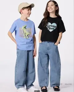 GU バレルレッグジーンズ 120