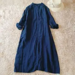 オオカミとフクロウ フクロウと草むらのビーバーのスー リネン ワンピース nest Robe - オオカミとフクロウ ワンピースの通販 by ぽん