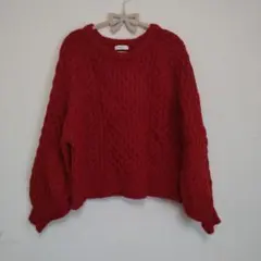 赤ニット ニット