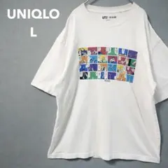 ユニクロ 寄生獣 コラボ 半袖Tシャツ UT プリント 綿 白 L ユニセックス