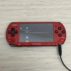 動作確認済⭐️ PSP3000 本体 　SONY ゲーム機　ブラック×レッド
