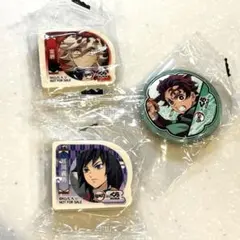 くら寿司　鬼滅の刃　炭治郎　童磨　冨岡義勇　消しゴム　缶バッジ