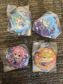 初音ミクあそーと マジミラ ラバーマスコット 缶バッジ セット