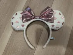 ディズニーカチューシャ　ミニー　スパンコール　ハート