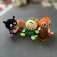 アンパンマン ぬいぐるみ ドキンちゃん メロンパンナ　バイキン