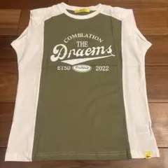 オリーブグリーン ホワイト タンクトップ