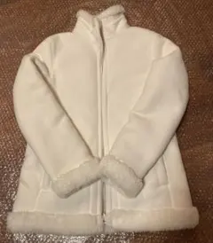 ホワイト フリースジャケット（リバーシブルタイプ）【M】