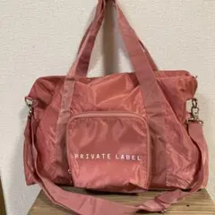 未使用!PRIVATE LABEL ボストンバッグ ピンクのサムネイル