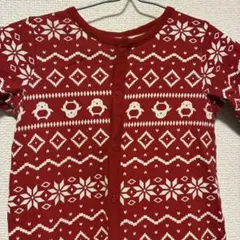 H&M 赤　クリスマス　ロンパース 80