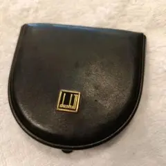 【未使用保管・付属品完備】ダンヒル コインケース 本革 レザー ロゴプレート 黒 dunhill コインケース 「DUNHILL/ダンヒル」本革 ロゴ刻印メタル