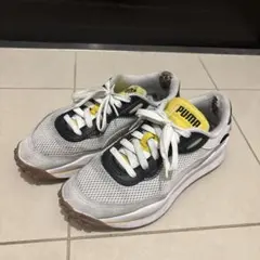 PUMA スニーカー ホワイト イエロー ブラック