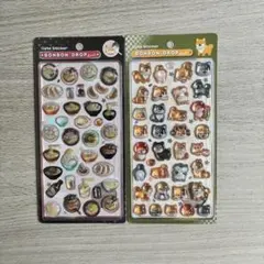 ボンボンドロップシール　和柄　柴犬　ラーメン　セット