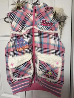 Pink Latte チェック柄ダウンベスト Sサイズ 最終値下‼️