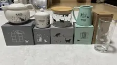 KALDI 猫デザイン 食器セット《まとめ売り5点セット》のサムネイル
