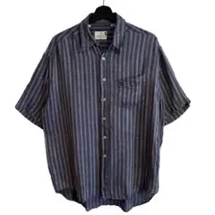 90s GIVENCHY リネンレーヨンストライプシャツ 名作 レアのサムネイル